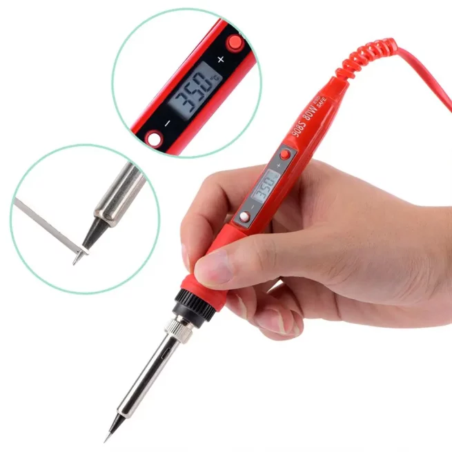 Adjustable Temperature Soldering Iron Kit - 80W