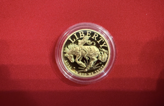 2021-W $100 1oz 9999 Fine Gold ~ High Relief American Liberty w/Box & COA (OGP)