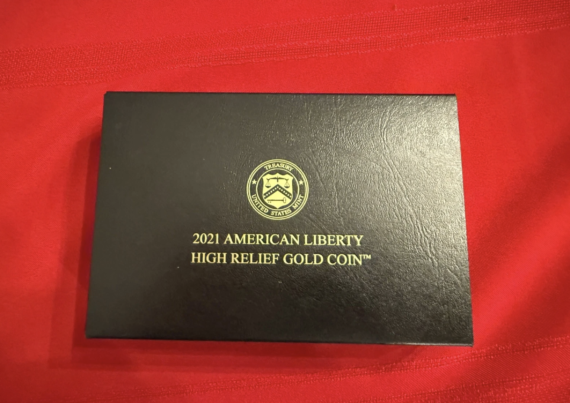 2021-W $100 1oz 9999 Fine Gold ~ High Relief American Liberty w/Box & COA (OGP)